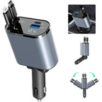 4-in-1 Retractable Car Charger | NeraCoda Pakistan