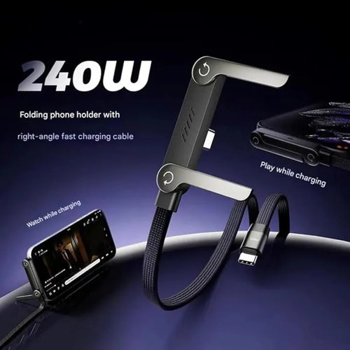 2-in-1 Invisible Holder Charger Cable with Stand