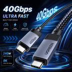 240W Fast Charging Cable with Hidden Phone Stand | NeraCoda