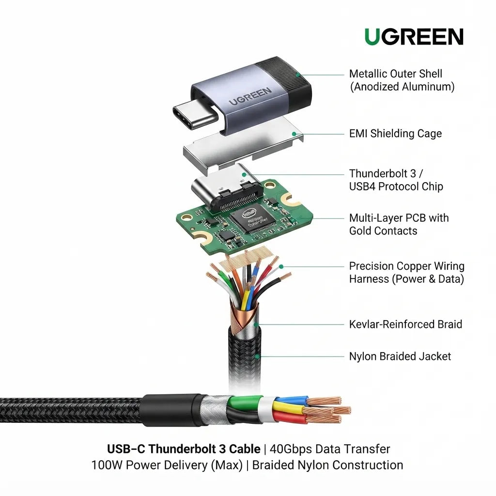 240W Fast Charging Cable with Hidden Phone Stand | NeraCoda