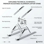 Adjustable Aluminum Laptop Stand Pakistan | NeraCoda