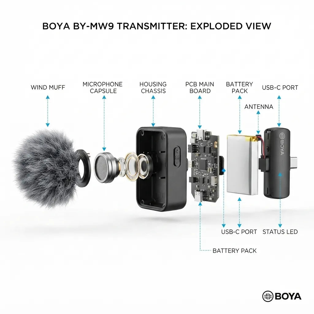 BOYA BY-MW9 Wireless Microphone 2.4GHz | NeraCoda