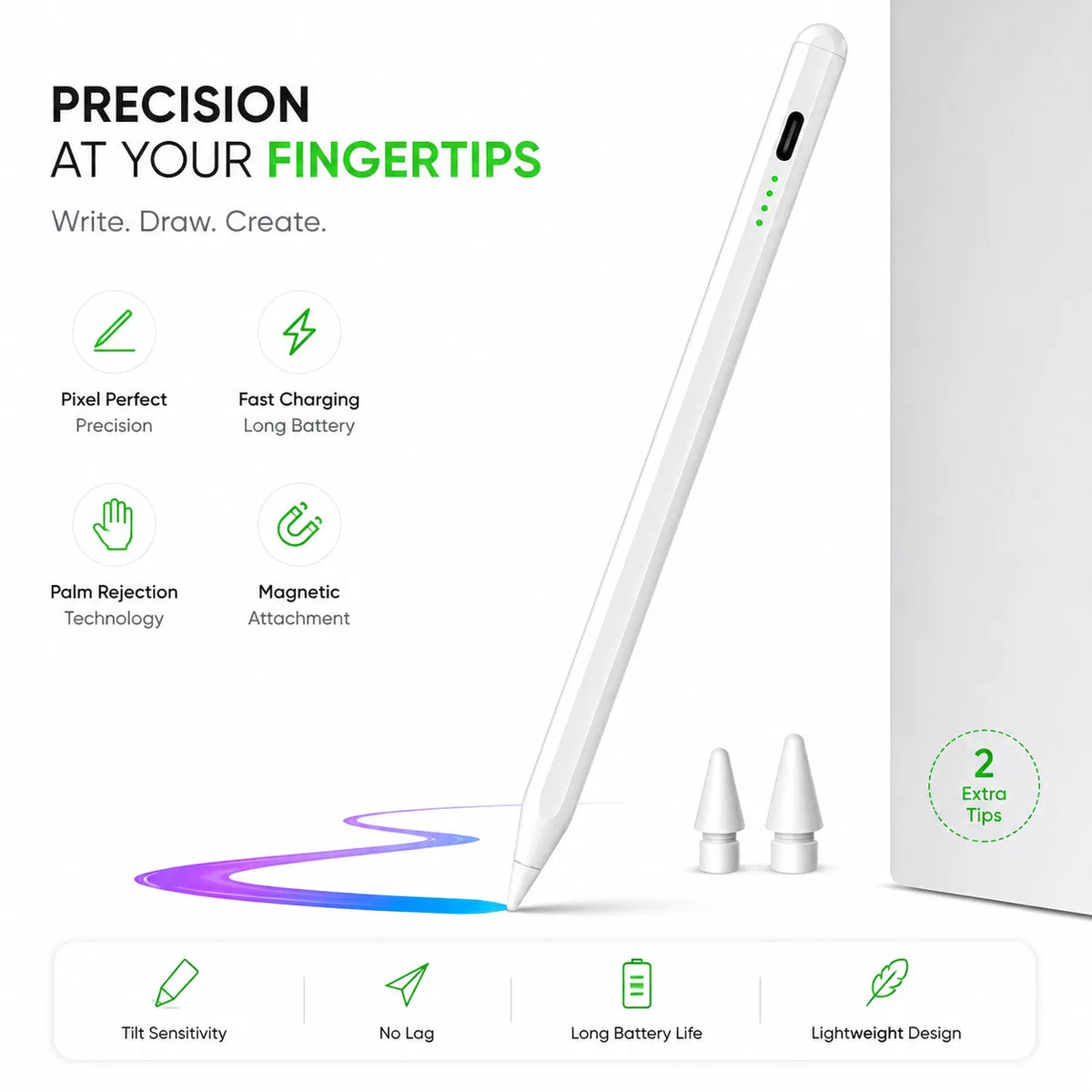 Rechargeable Stylus Pen for iOS & Android | NeraCoda