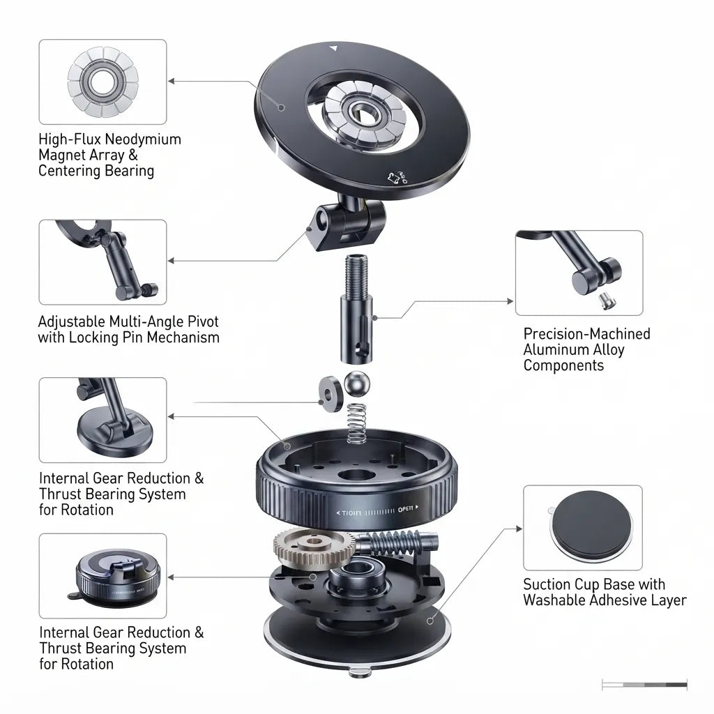 Magnetic & Vacuum Suction Phone Mount | NeraCoda Pakistan