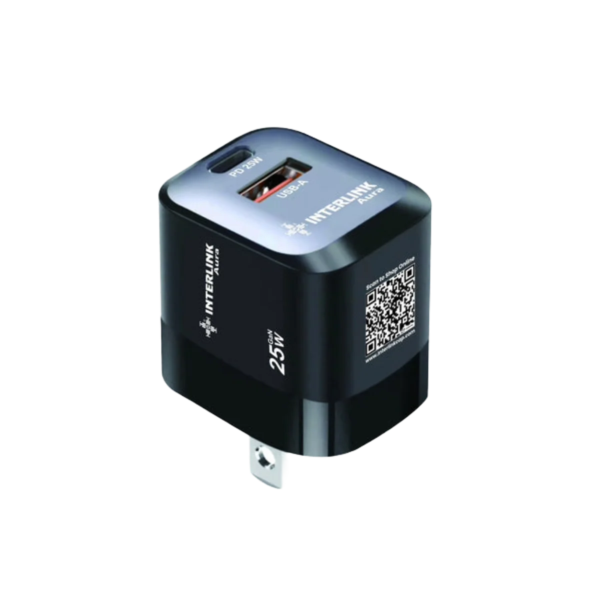 Interlink Aura 25W GaN Mini Dual Port Adapter Price in Pakistan | NeraCoda
