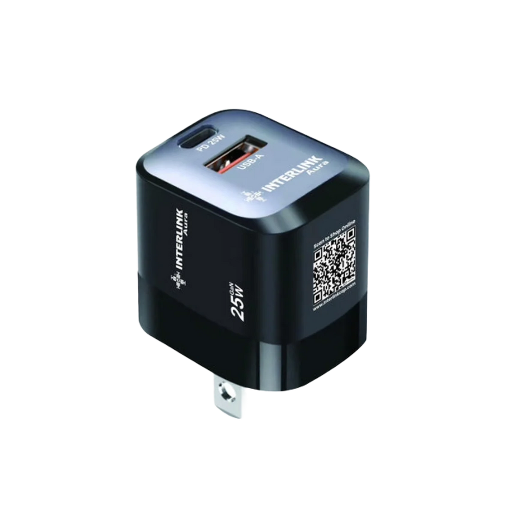 Interlink Aura 25W GaN Mini Dual Port Adapter Price in Pakistan | NeraCoda
