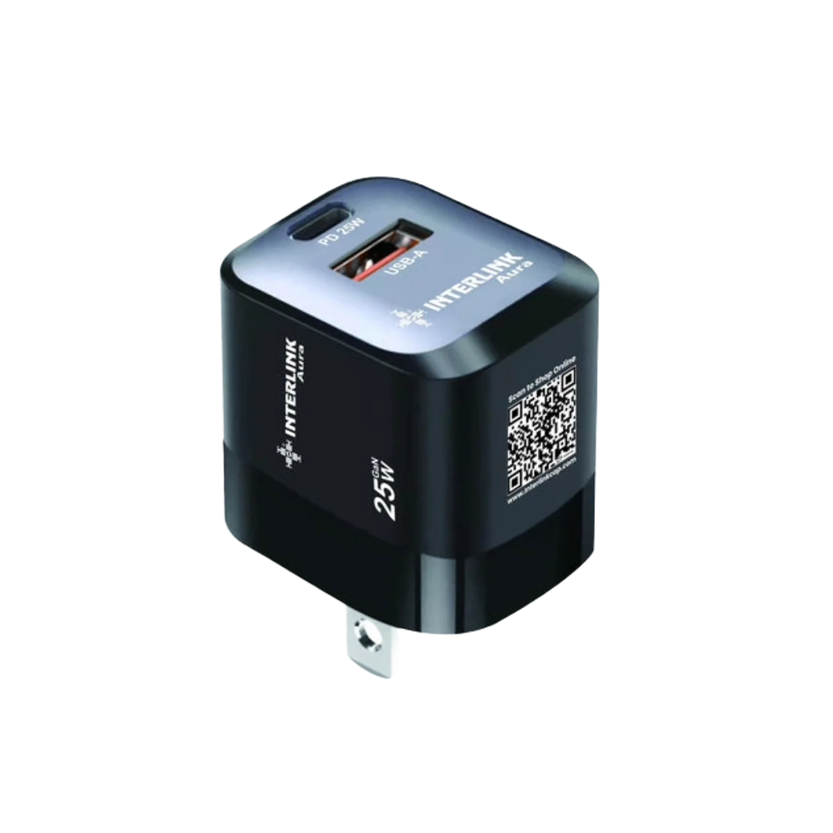 Interlink Aura 25W GaN Mini Dual Port Adapter Price in Pakistan | NeraCoda
