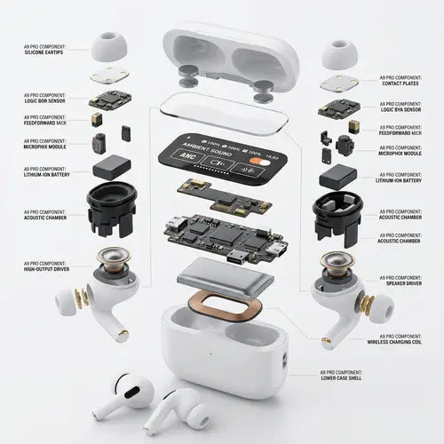 A9 Pro AirPods ANC/ENC Touch Screen Earbuds Price in Pakistan | NeraCoda
